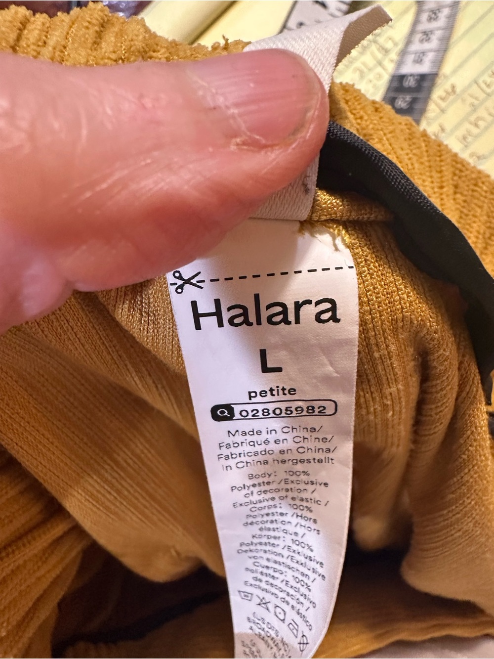 HALARA Amber Gold Cropped Corduroy Pants - Picture 5 of 7